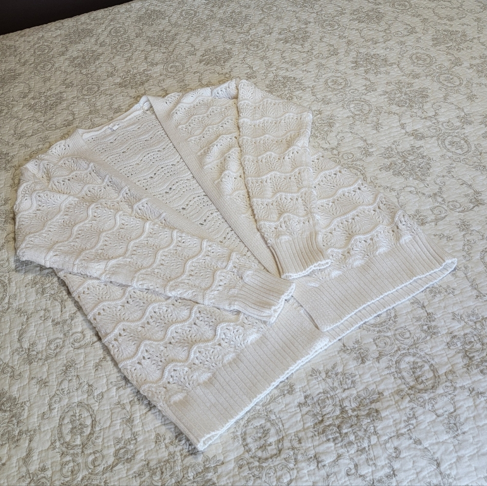 Maurice's Open Stitch Cardigan Size Small